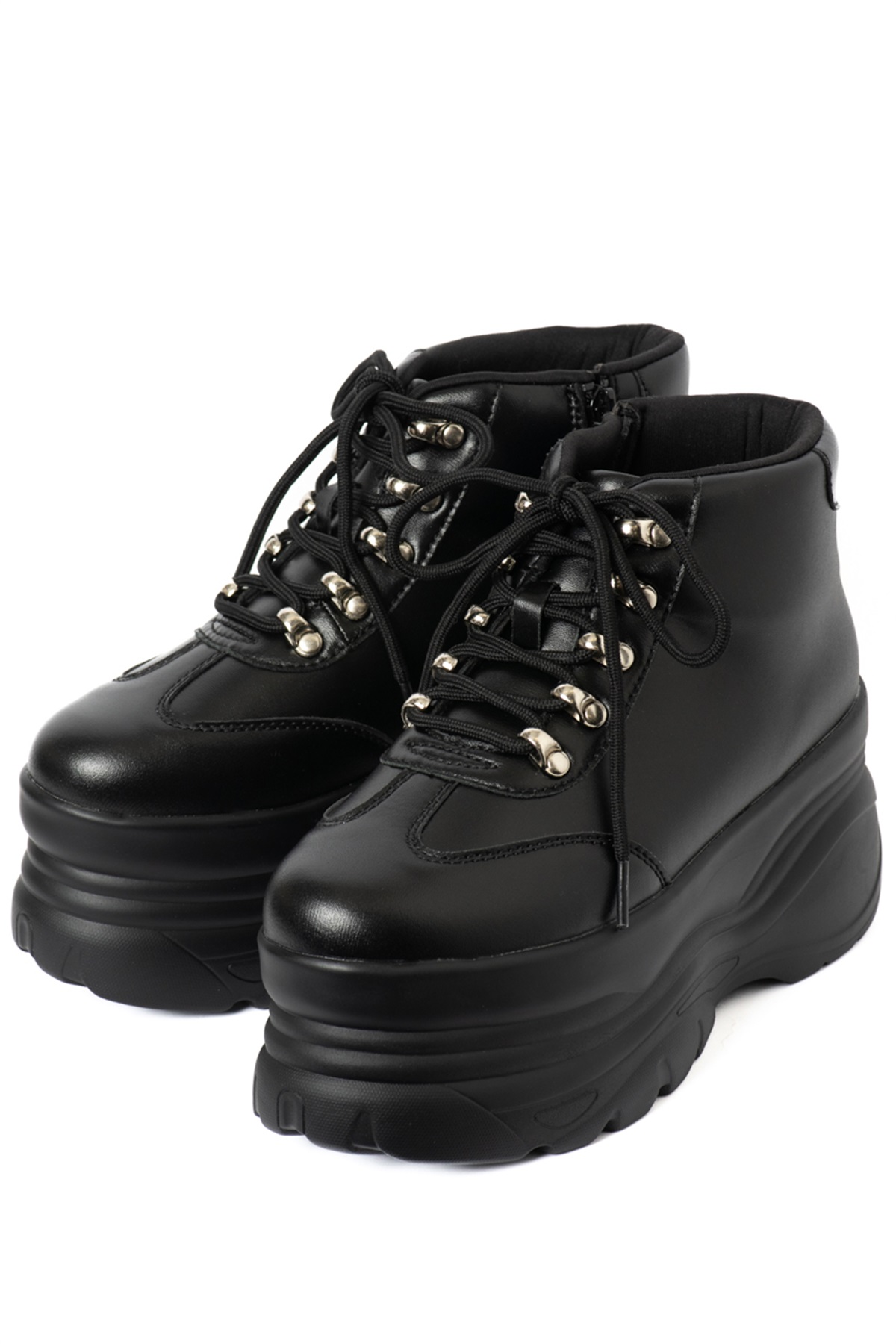 wee willie 厚底ハイカットスニーカーブーツ(ブラック-S)