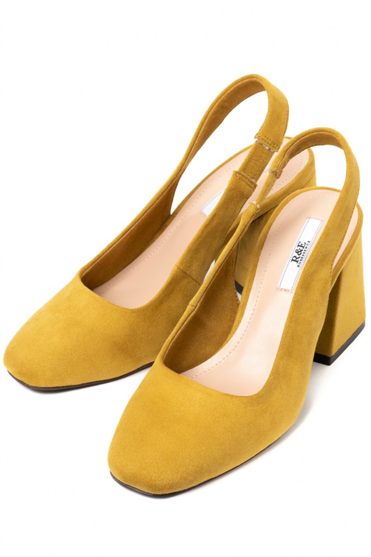 R E スクエアトゥバックストラップパンプス R E Rezoy Official Store