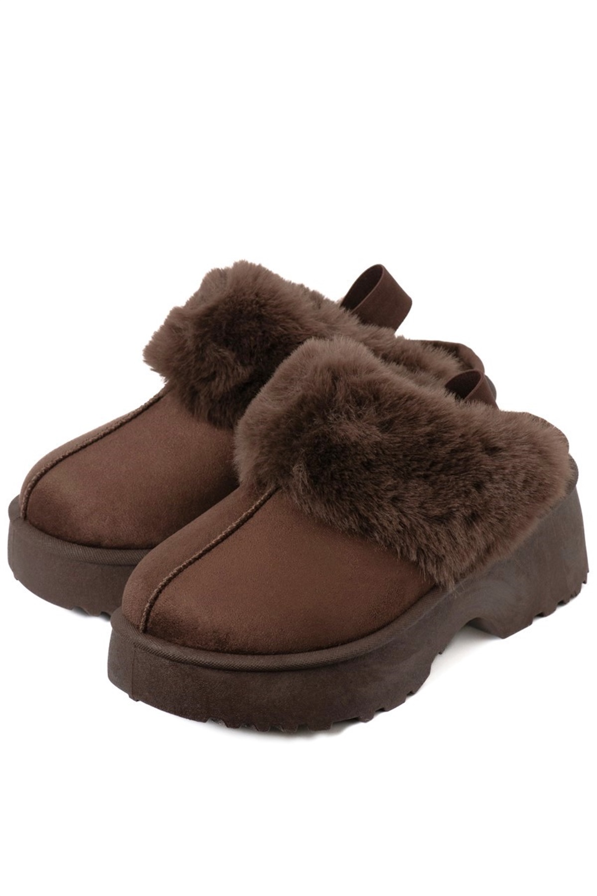 wee willie ラバーバックベルトフェイクファームートンスリッポン(ダークブラウン-S)