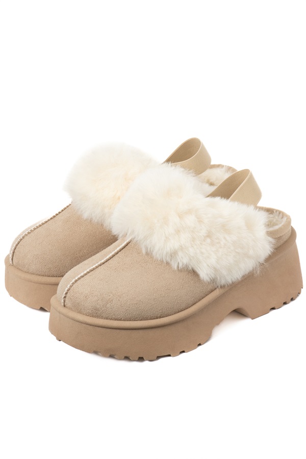 wee willie ラバーバックベルトフェイクファームートンスリッポン(ベージュ-S)