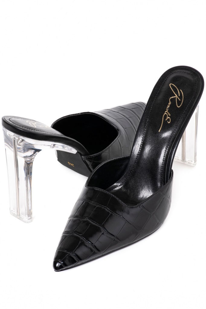 R E クリアスティックヒールミュール R E Rezoy Official Store