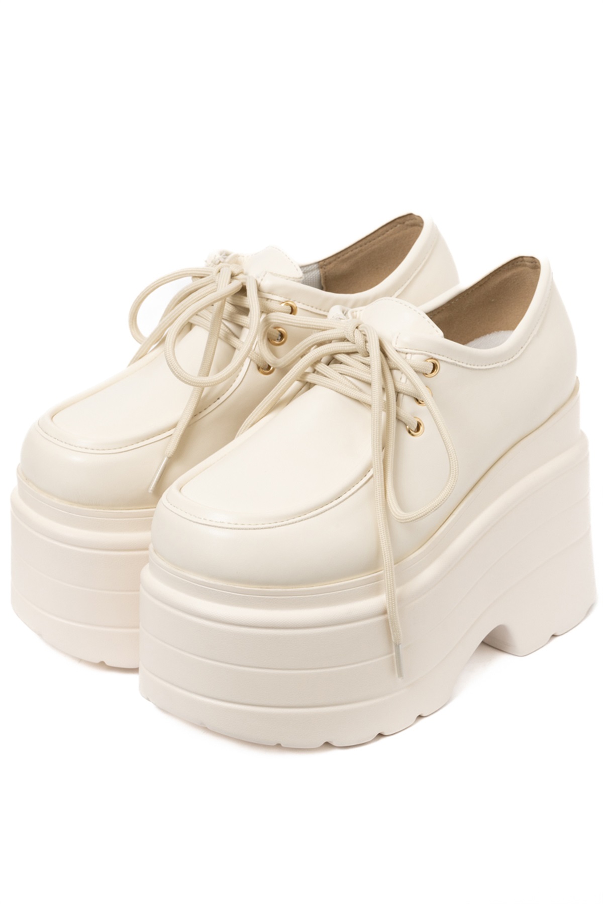 R&E ボリュームソールモカシンシューズ(アイボリー-S)