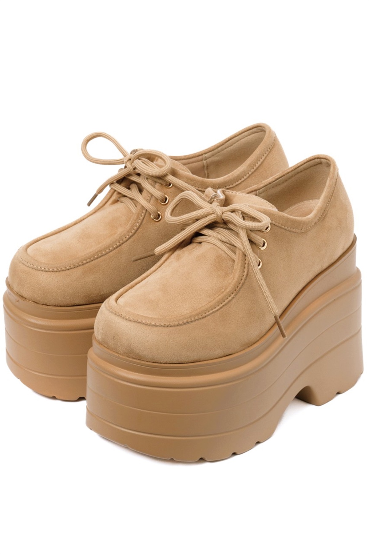 R&E ボリュームソールモカシンシューズ(キャメルスエード-S)