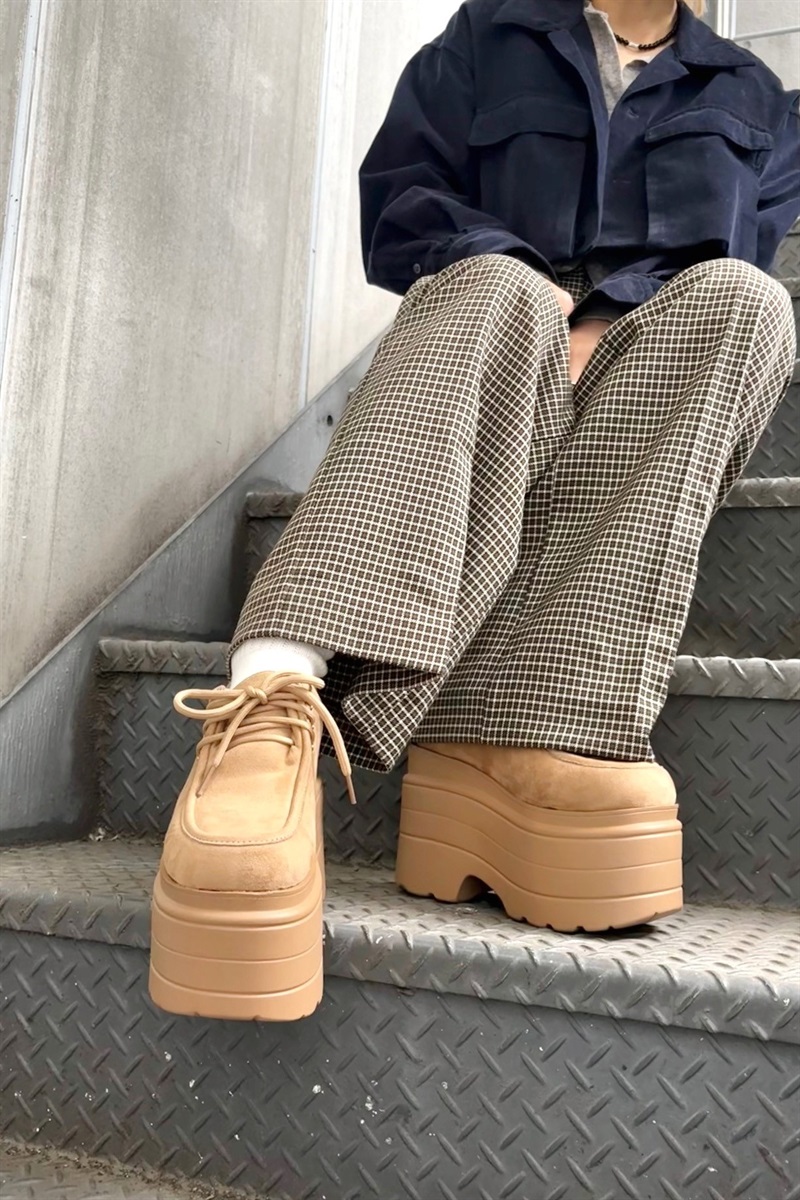 R&E アールアンドイー R&E ボリュームソールモカシンシューズ