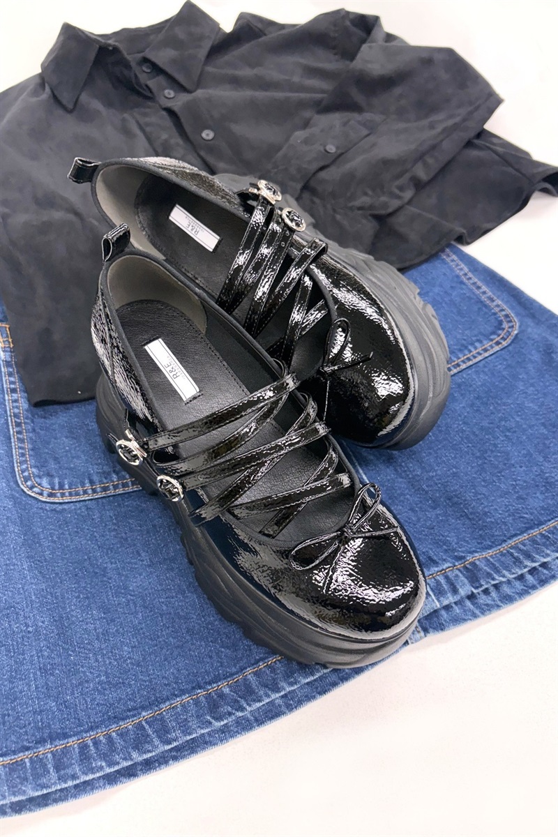 R&E アールアンドイー R&E 厚底スニーカーソールメリージェーンシューズ