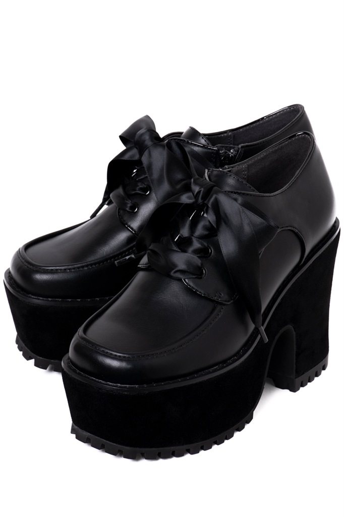R E 厚底2wayリボンレースアップシューズ R E Rezoy Official Store