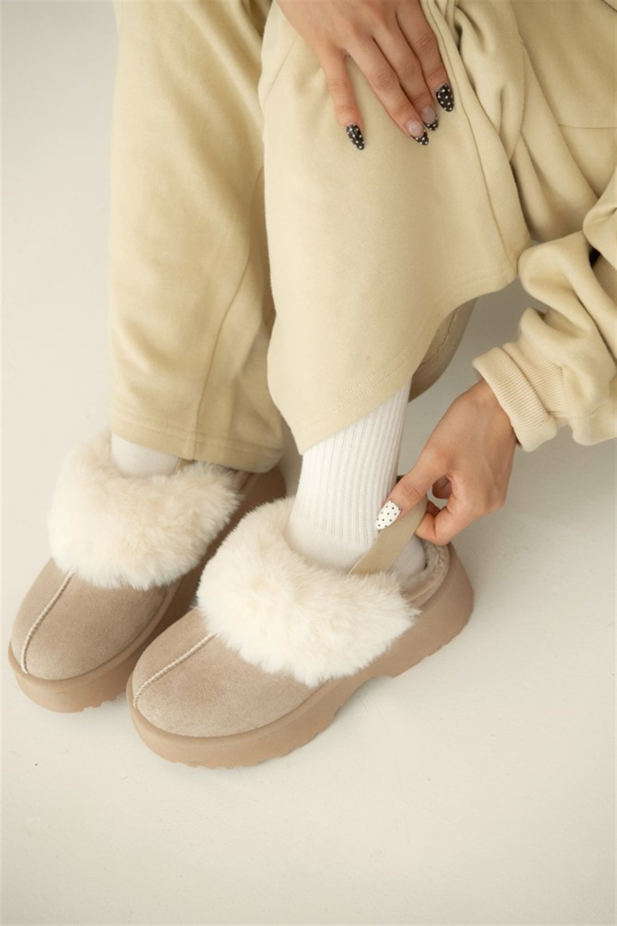 wee willie ラバーバックベルトフェイクファームートンスリッポン｜R&E